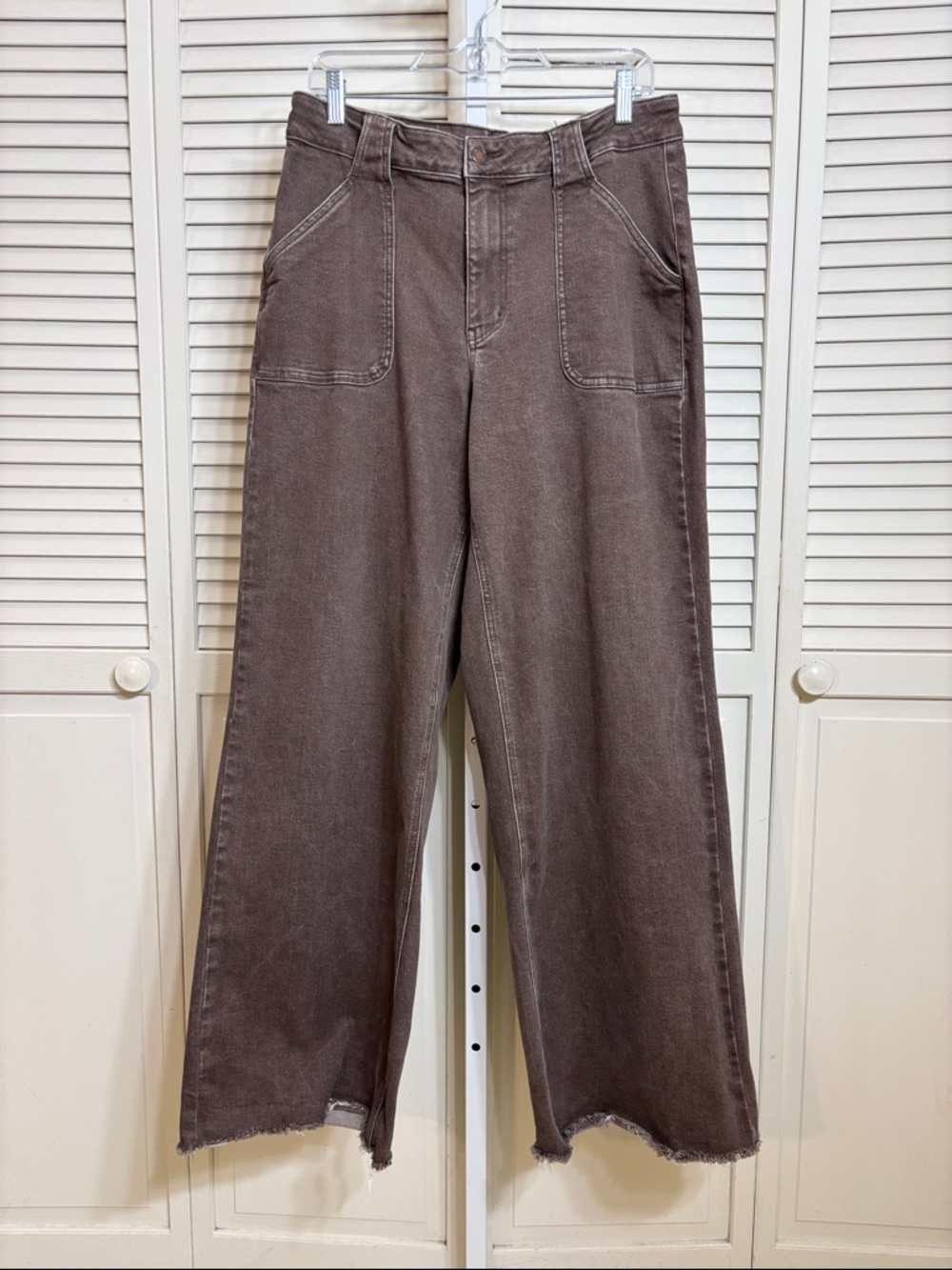 Judy Blue Brown Retro Wide Leg Jeans Size 14W - Picture 3 of 15